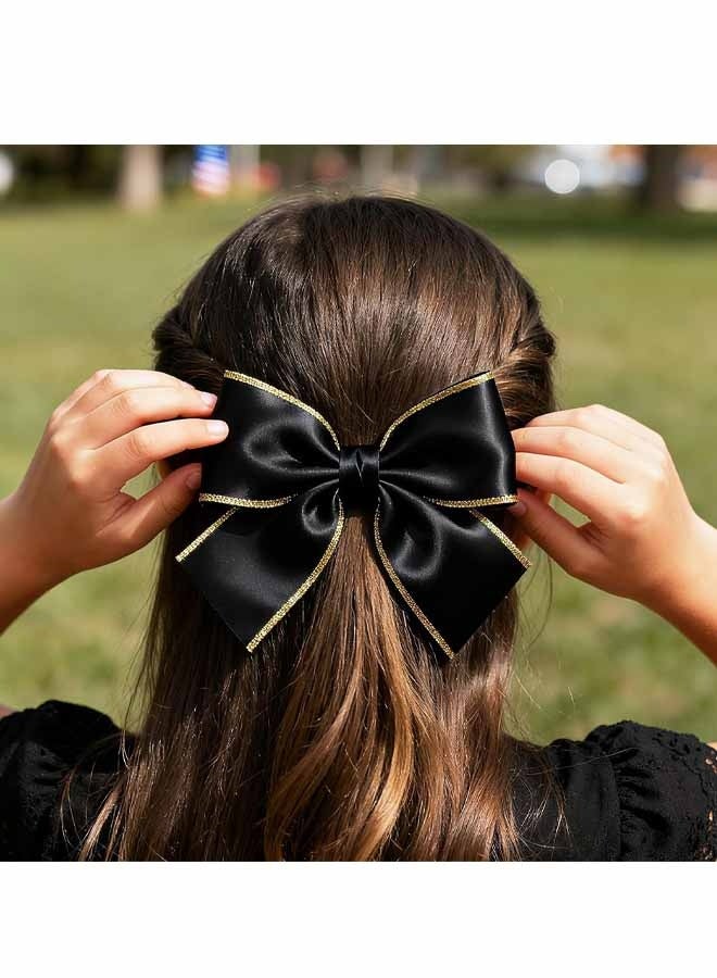5PCS Ribbon,  Double Faced Satin Ribbon with Gold Edge, Delicate for Gift Wrapping, Flower Bouquet, DIY Crafts, Wedding, Hair Bow, Holiday, Party Decorations - Image 3